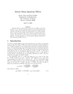 Almost Sharp Quantum Effects