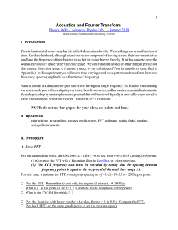 Acoustics and Fourier Transform