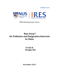 Air Pollution and Emigration Interests in China
