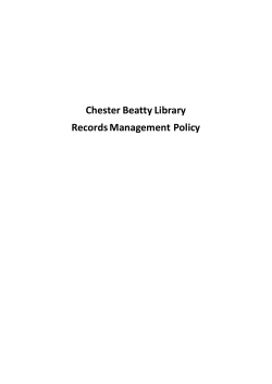 Chester Beatty Records Management Policy