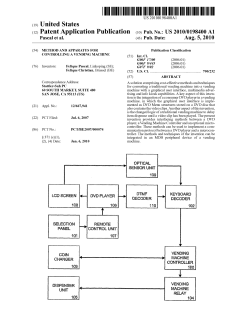 Method and Apparatus for Controlling a Vending Machine