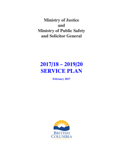 Ministry of Justice Service Plan - BC Budget