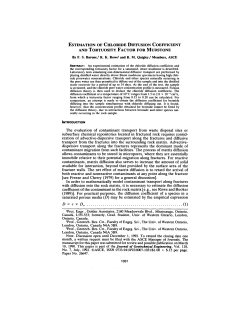 Estimation of chloride diffusion coefficient and