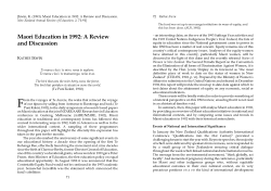 Maori Education in 1992 - Victoria University of Wellington