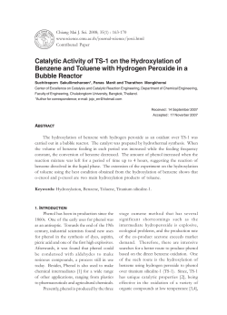 Catalytic Activity of TS-1 on the Hydroxylation of Benzene and