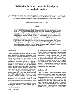 Radioactive debris as a tracer for investigating