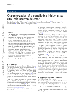 Characterization of a scintillating lithium glass