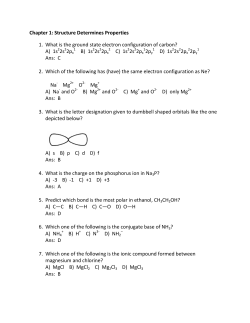 Chapter 1: Structure Determines Properties 1. What is the ground