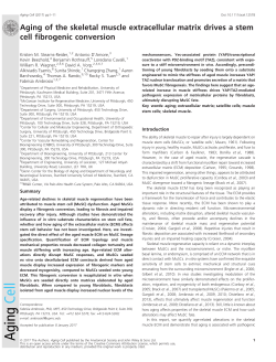Aging of the skeletal muscle extracellular matrix drives a stem cell
