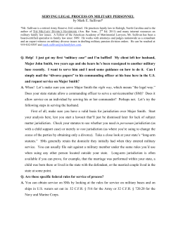 Serving Legal Process on Military Personnel