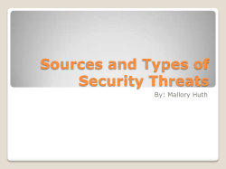 Sources and Types of Security Threats