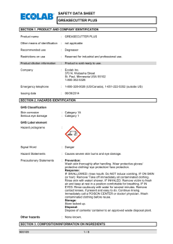 SAFETY DATA SHEET GREASECUTTER PLUS