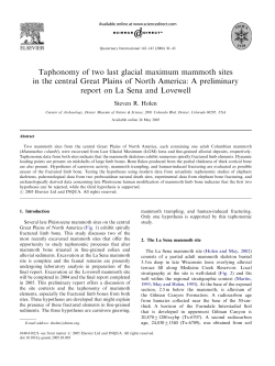 Taphonomy of two last glacial maximum mammoth sites in the