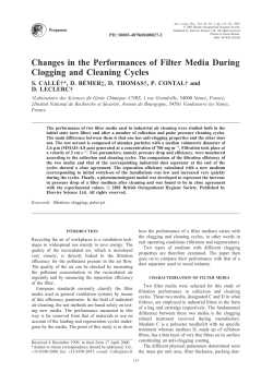 Changes in the Performances of Filter Media