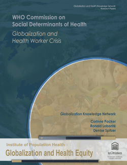 Globalization and Health Worker Crisis