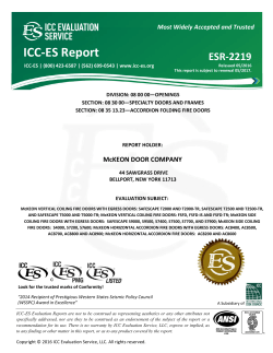 ESR-2219 - McKeon Door Company - ICC-ES