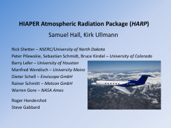 HIAPER Atmospheric Radiation Package (HARP) Samuel Hall, Kirk