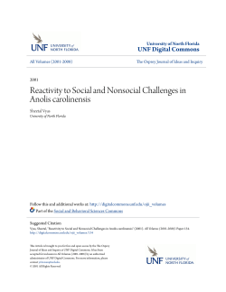 Reactivity to Social and Nonsocial Challenges in Anolis carolinensis