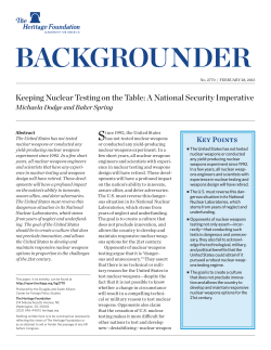 How Nuclear Weapons Testing Benefits the United