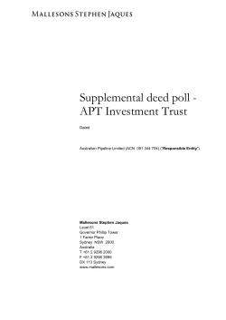 Supplemental deed poll