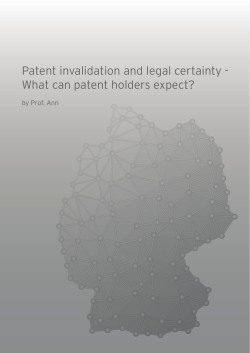 Patent invalidation and legal certainty