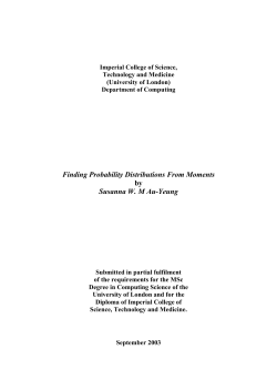 Finding Probability Distributions From Moments