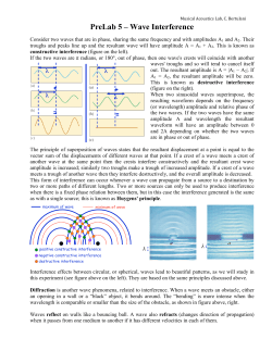 PreLab 5 &ndash; Wave Interference