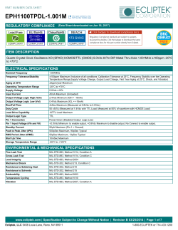 EPH1100TPDL-1.001M Specification Sheet