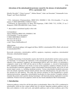 Alterations of the mitochondrial proteome caused by the