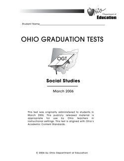 OHIO GRADUATION TESTS - Ohio Department of Education