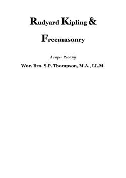 Rudyard Kipling Freemasonry