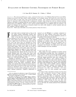 EVALUATION OF EROSION CONTROL TECH