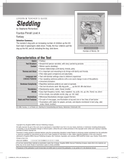 5 Sledding - Houghton Mifflin Harcourt