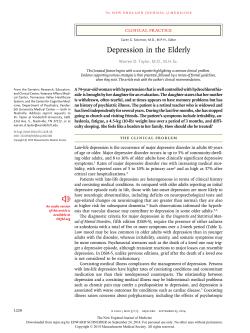 Depression in the Elderly