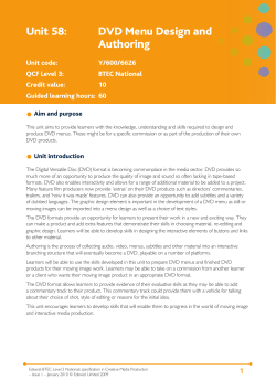 Unit 58: DVD Menu Design and Authoring