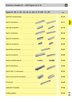 01 . 01 Directory chapter 01 &ndash; DIN Signal (to 2 A) Types B, 2B, C, 2C