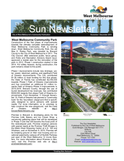 Sun Newsletter - City of West Melbourne