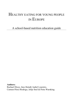 Healthy eating for young people in Europe - WHO/Europe