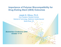 Importance of Polymer Biocompatibility for Drug Eluting Stent (DES