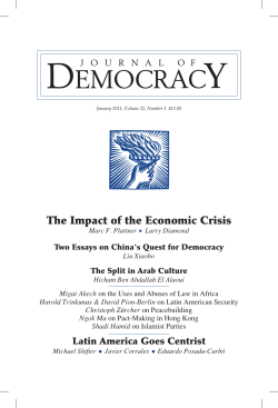 The Impact of the Economic Crisis