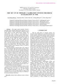 the set up of primary calibration system for shock