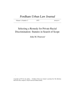 Fordham Urban Law Journal