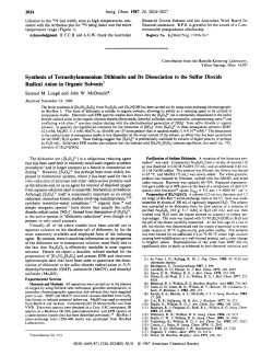 Synthesis of Tetraethylammonium Dithionite and Its Dissociation to