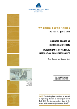 Business groups as hierarchies of firms: determinants of vertical