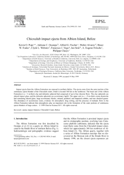Chicxulub impact ejecta from Albion Island, Belize