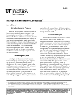 IFAS Nitrogen In Home Landscape