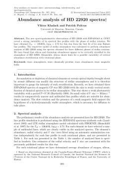 Abundance analysis of HD 22920 spectra