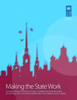 Making the State Work - UNDP