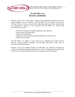 Diversity Commitment Policy