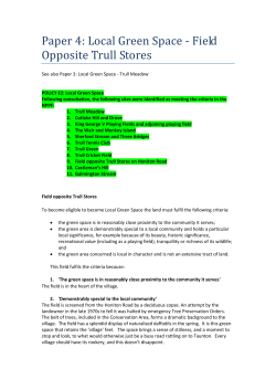 Paper 4 Local Green Space - Field opposite Trull Stores